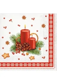 Serwetki Świeczki z ramką