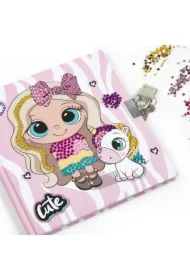 Pamiętnik z kłódką + długopis 3-kolorowy Best Friends 10