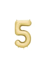 Balon foliowy cyfra 5 86cm złoty