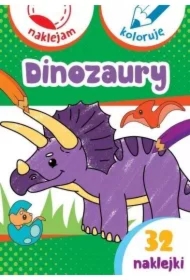 Dinozaury. Naklejam i koloruję
