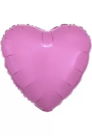 Balon foliowy metalik różowy serce luzem