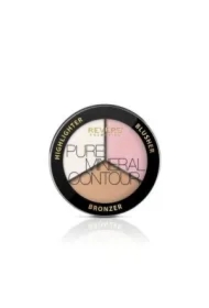 Zestaw do konturowania twarzy bronzera, różu do policzków oraz rozświetlacza 02