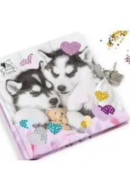 Pamiętnik z kłódką + długopis 3-kolorowy Cleo i Frank 38