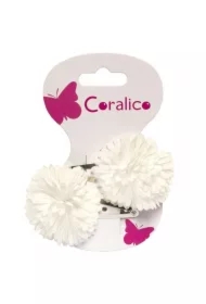 Spinki z kwiatkiem białym