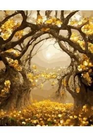 Malowanie po numerach + złota farba - Brama...