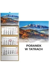 Kalendarz 2026 trójdzielny poranek w tartrach