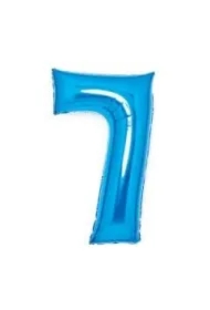 Balon foliowy cyfra 7 niebieska 45x66cm