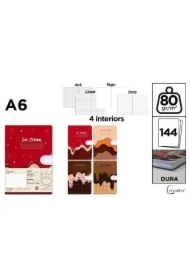 Notatnik A6/144K magnes ice cream MIX