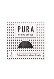 Pura Konjac Sponge gąbka do mycia twarzy Konjac Black