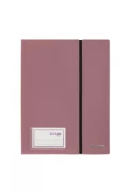 Album ofertowy A4 30kosz. z gumką ciemnoróż STRIGO