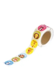 Naklejki motywacyjne 2,5cm - zwierzątka... 500 szt