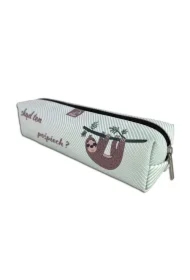 Piórnik szkolny młodzieżowy prostokąt kostka Leniwiec Chwilunia