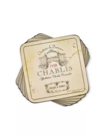 Podkładki pod kubek małe Francuskie Wina 6 szt