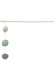 Wędka z piłkami, dla kota, drewno/poliester, 40 cm, z kocimiętka