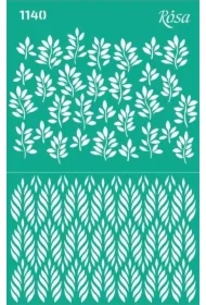 Szablon samoprzylepny wielokrotnego użytku liście 13x20cm