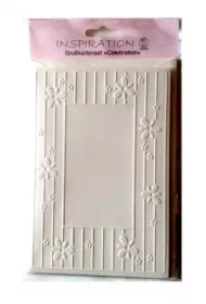 Karty tłoczone + koperty creme