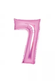 Balon foliowy cyfra 7 różowa