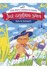 Już czytam sam. Kot w butach. Duże litery i podział na sylaby
