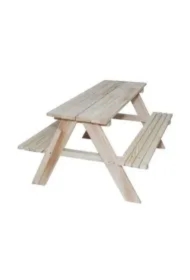 Zestaw drewniany ogrodowy stolik + 2 ławeczki