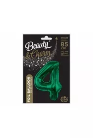 Balon foliowy B&C cyfra 4 zieleń butelkowa