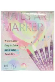 Flamastry do malowania paznokci 12 kolorów