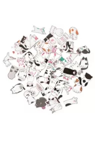 Naklejki winylowe koty 4-5cm 50 szt