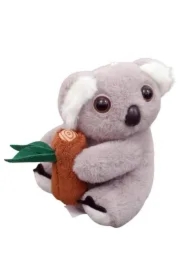 Brelok koala z gałęzią szary 12cm