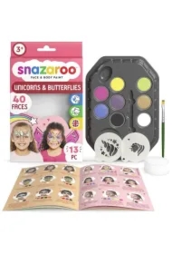 Zestaw farb do malowania twarzy jednorożce