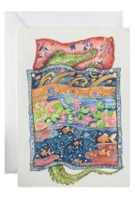 Karnet A170 B6 + koperta Śpiący krokodyl