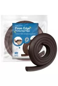 Piankowa taśma zabezpieczająca ostre krawędzie mebli L-kształt brąz