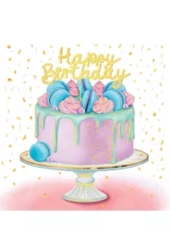 Karnet KW Tort Happy Birhday