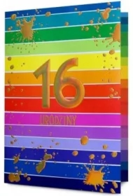 Karnet Urodziny 16 HM200-3195