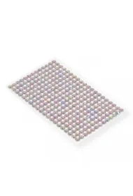 Kryształki samoprzylepne srebrne 6mm