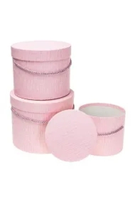 Pudełko Flower Box 3 szt różowy