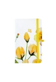 Kalendarz 2026 kieszonkowy tygodniowy żółte Kwiaty