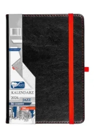 Kalendarz 2026 B6 dzienny Jazz czarny