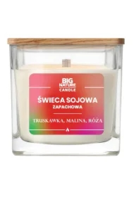Świeca sojowa o zapachu Truskawka, Malina i Róża