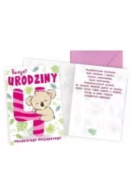 Karnet Urodziny 4 Koala