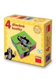  Drewniane klocki obrazkowe Krecik 4el