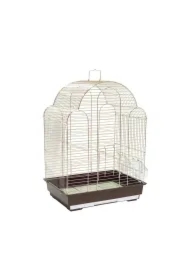 Klatka dla ptaków 42 x 30 x 57 cm złoto/brązowa