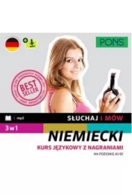 Słuchaj i mów PONS. Kurs niemieckiego A1/B1 z nagraniami. Trzy książki w pakiecie