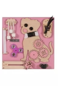 Tablica manipulacyjna Pies Hugo różowa