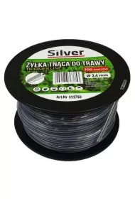 Żyłka tnąca 2,4x100m kwadrat duo-line /silver