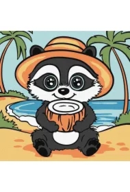 Malowanie po numerach - Szop i orzech