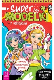 Supermodelki z naklejkami. Kolorowanka...