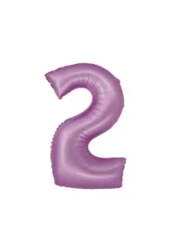 Balon foliowy Smart Cyfra 2 lawendowa matowa