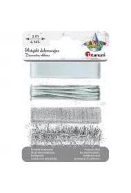 Wstążki tekstylne srebrne