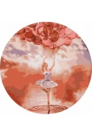 Malowanie po numerach okrągłe - Balerina w obłoku czułości