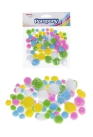 Pompony metaliczne pastelowe