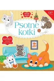 Naklejki iskierki z brokatem.Psotne kotki